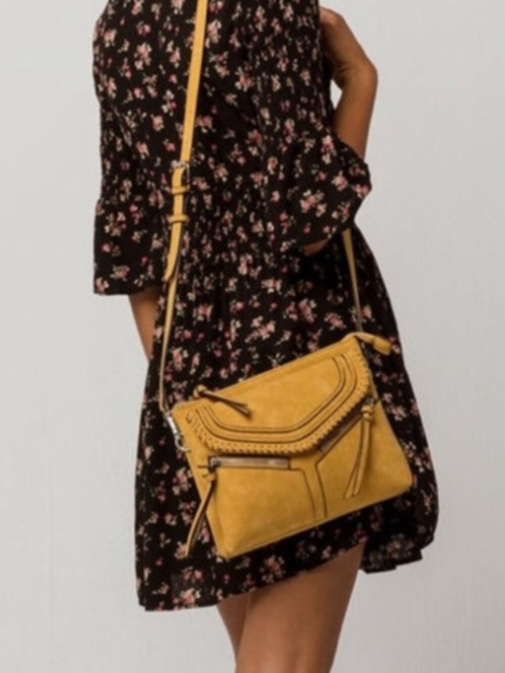 Vioet Ray Leanna Whipstitch Crossbody Bag